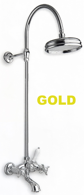 CN 106 52 (GOLD) Смеситель для ванной с верхним душем