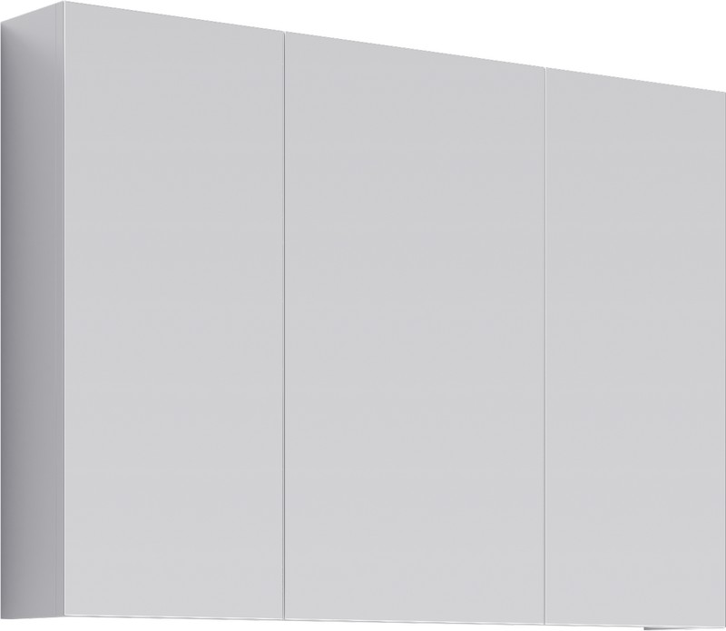 AQ MC.04.10 МС Шкаф зеркальный с тремя дверьми на петлях с плавным закрыванием, белый, 1000х700х15мм