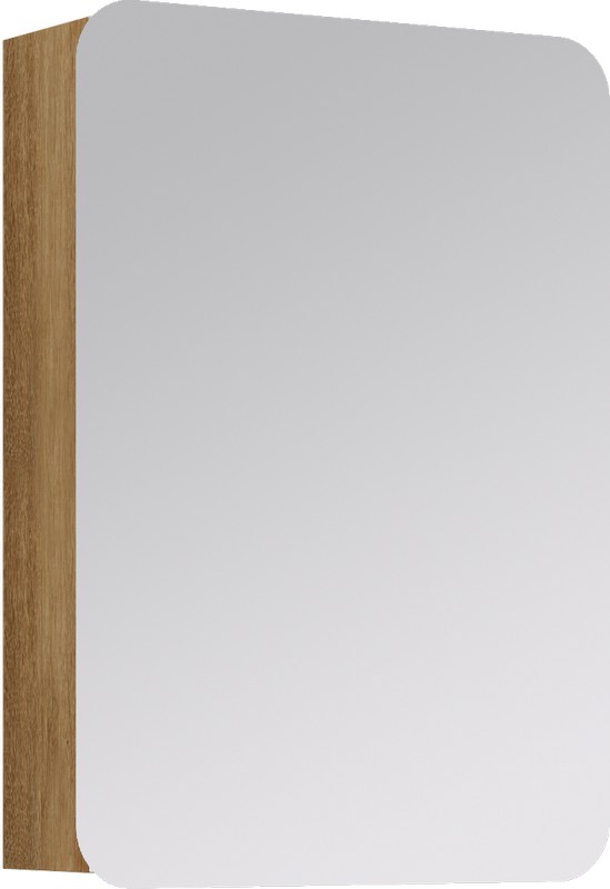 AQ Veg.04.05 Вега Шкаф-зеркало 500х700х170 мм, петли слева, дуб сонома