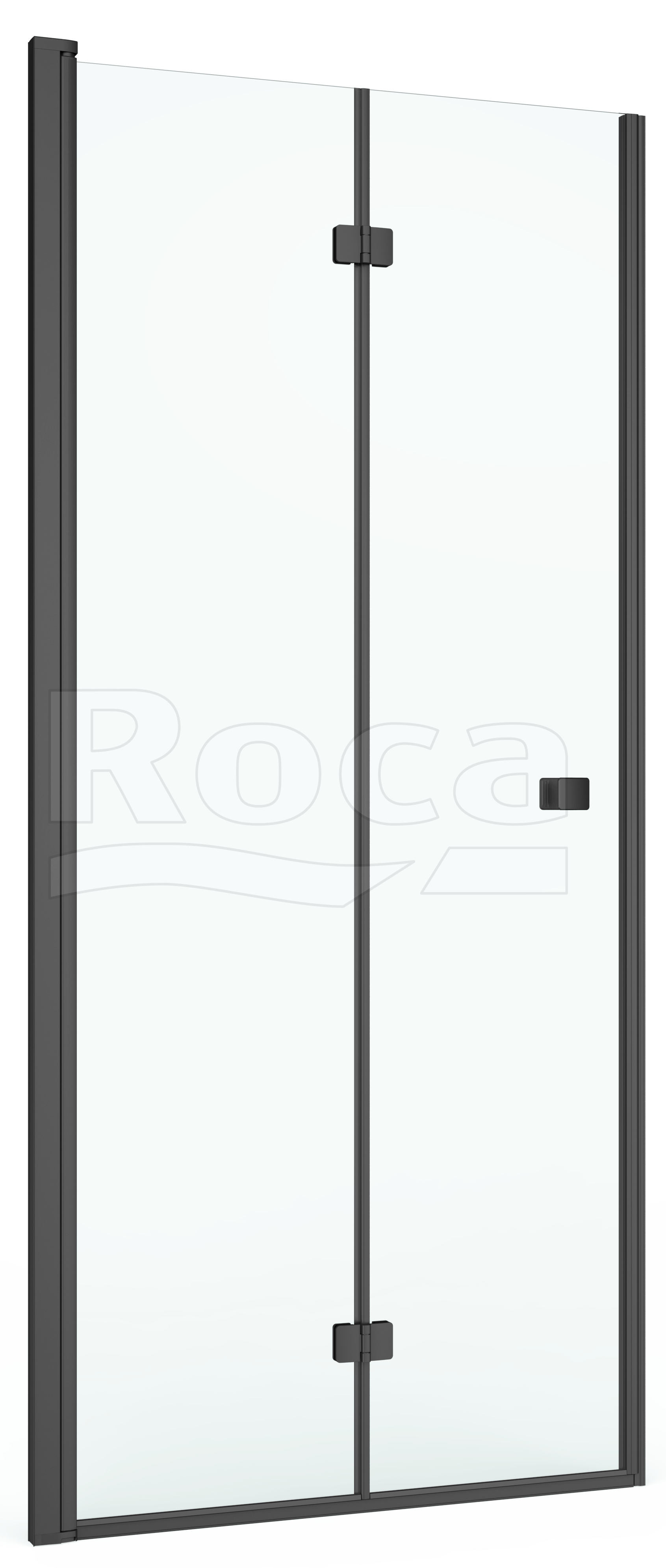 Roca 7.M450.9.016.M Capital Дверь складная 900х1950 мм, стекло прозрачное 6 мм, черный профиль