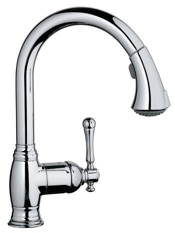 *СНЯТ*Grohe 33 870 000 Bridgeford Смеситель для кухни 195 мм, с выдвижным душем