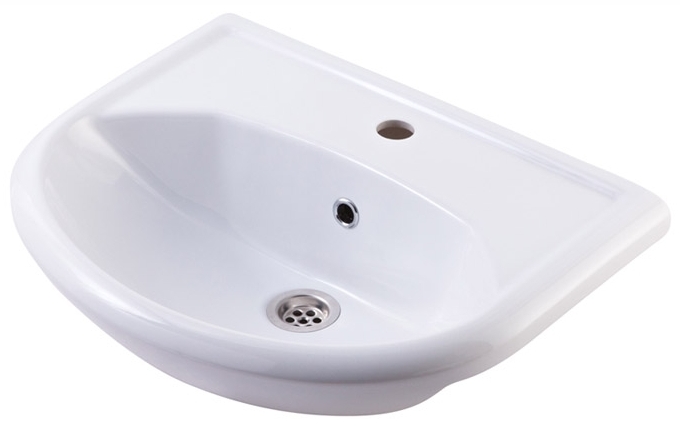 AQ 4620008192765 Rosa Раковина Уют 560х445х195 мм, с отв. под смес., с отв. перелива