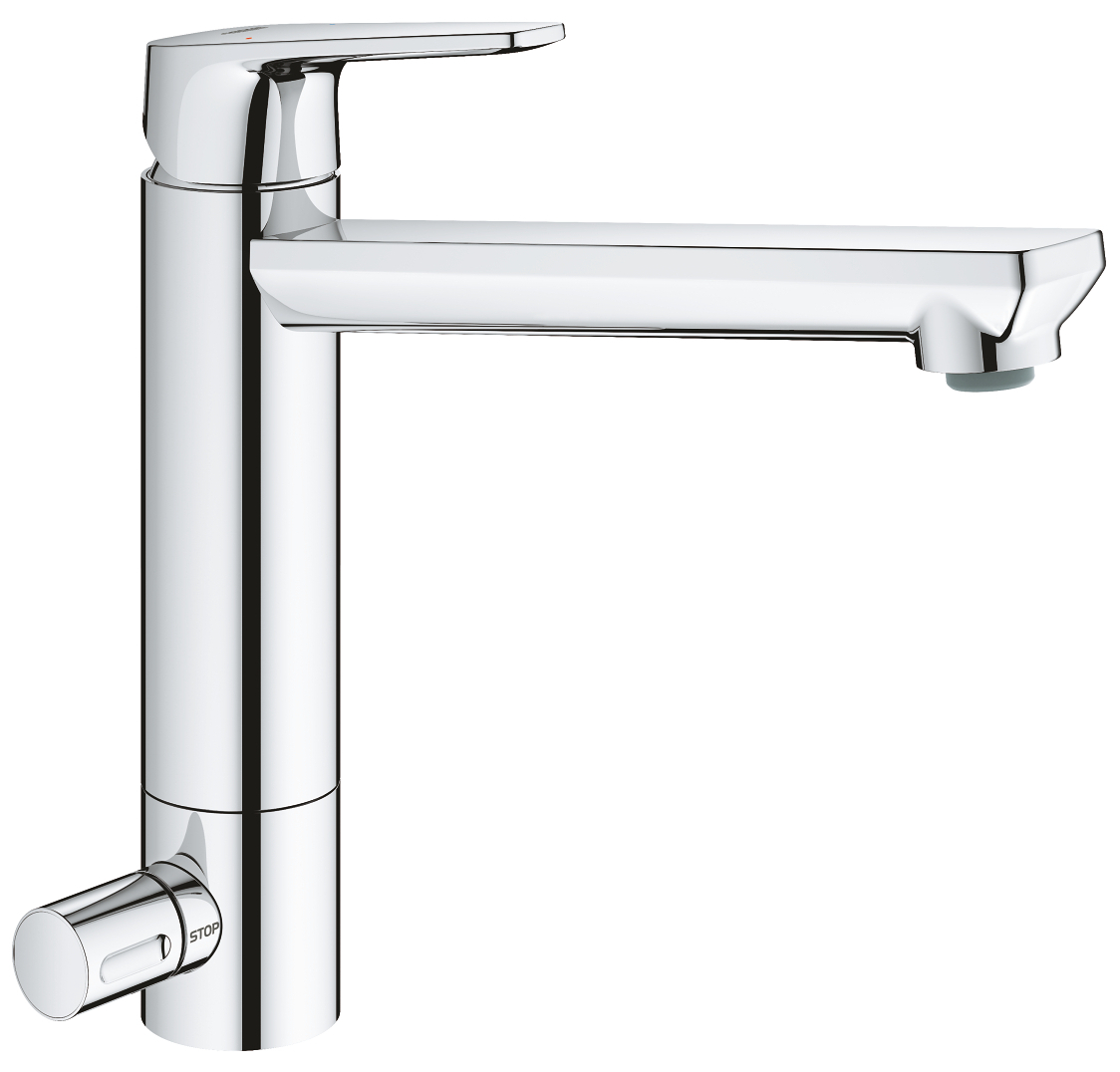 Grohe 31 696 000 BauEdge Смеситель для кухни 189 мм, с запорным вентилем
