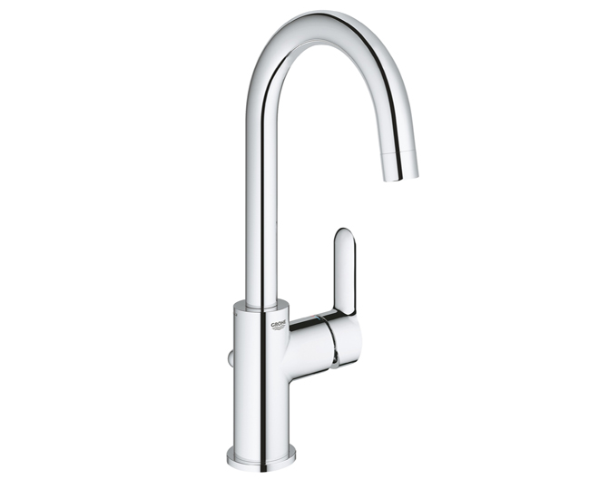 *СНЯТ*Grohe 23 760 000 BauEdge Смеситель для раковины 209 мм, со сливным гарнитуром, EcoJoy