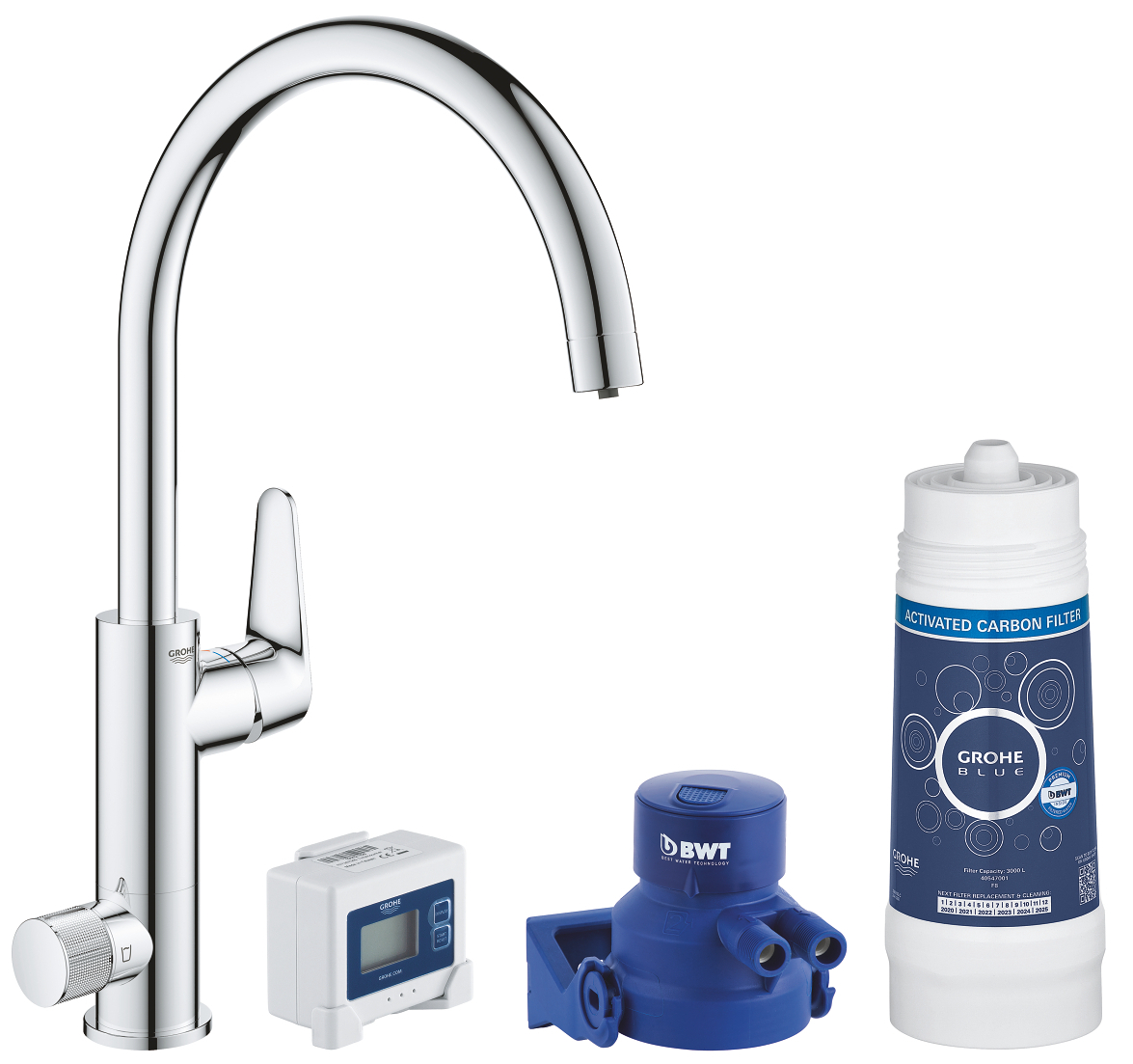 Grohe 30 385 000 Blue Pure Смеситель для кухни 258 мм, под питьевую воду, ∩ излив + фильтр 40547