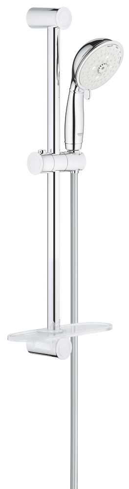 *СНЯТ*Grohe 26 086 000 Tempesta Rustic Душевой гарнитур L=600 мм, Ø100 мм, 4 режима, с полочкой