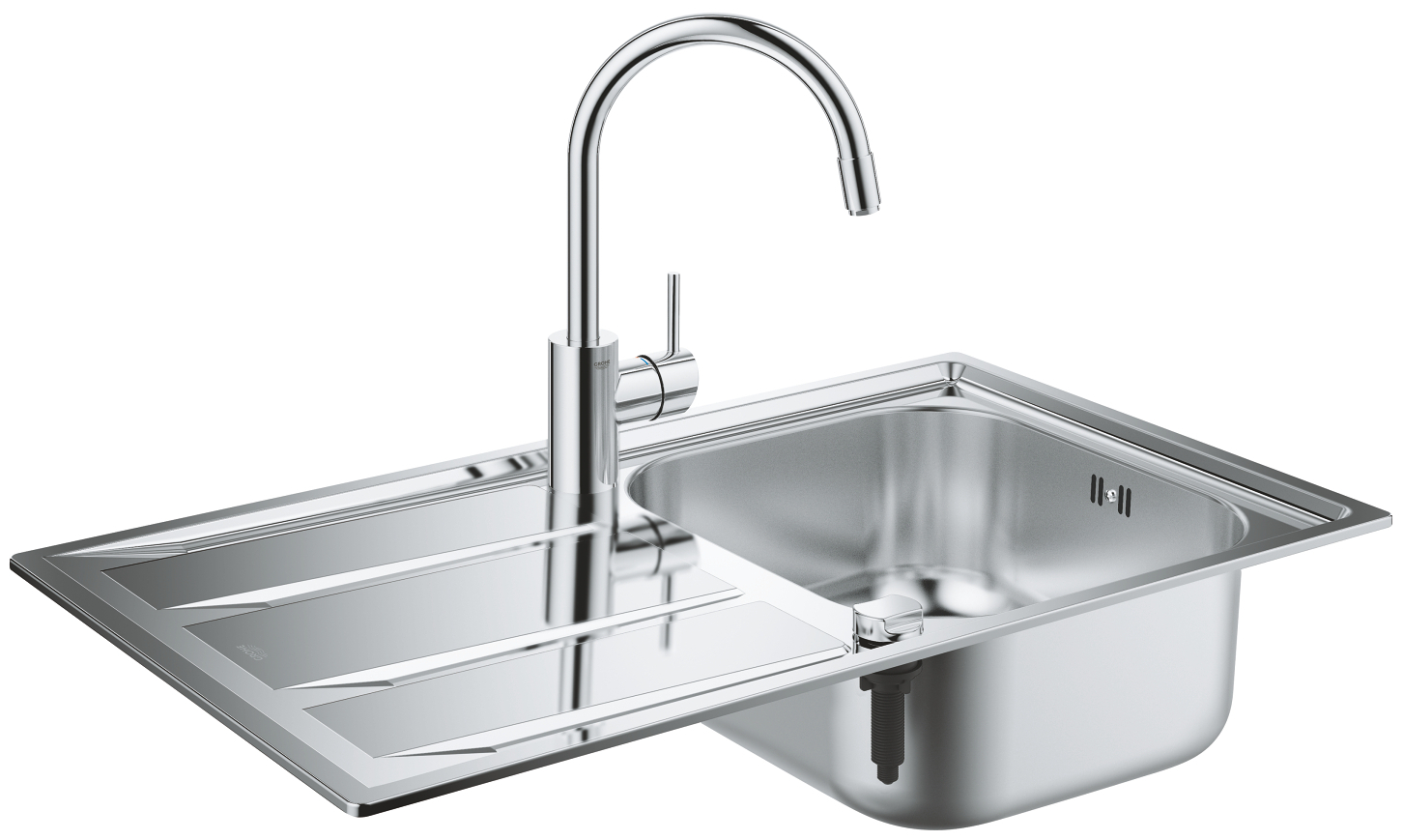СНЯТ Grohe 31 570 SD0 Набор K400 мойка 860х500 мм 31552SD0 + Concetto смеситель 215 мм 31367000