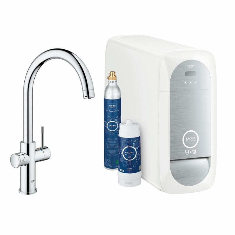 Grohe 31 455 000 GROHE Blue Home Смеситель для кухни 285 мм, Стартовый комплект, С-излив