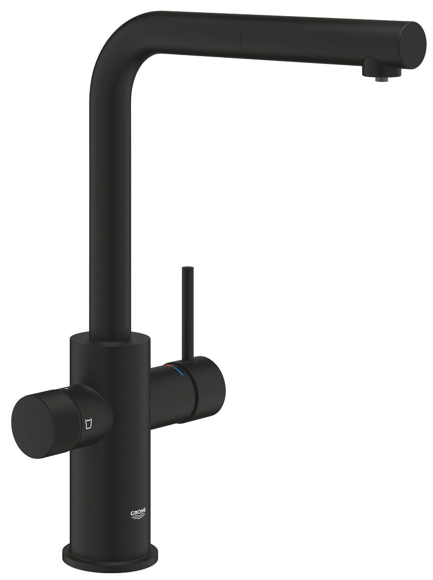 Grohe 30 590 KF0 Blue Pure Minta Смеситель для кухни 331 мм, под питьевую воду, выдвижной Г излив
