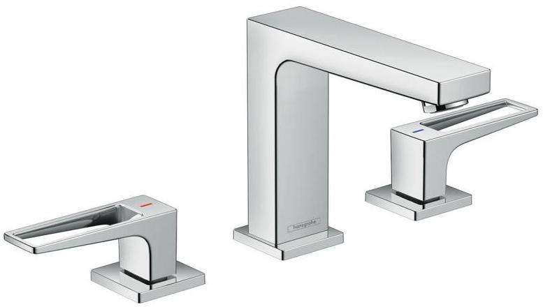 HG 74 514 000 Metropol Смеситель для раковины на 3 отв., 109 мм, со слив гарн. Push-Open, Компл.