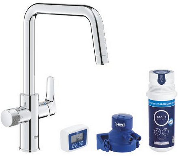Grohe 30 596 000 Blue Pure Смеситель для кухни 237 мм, под питьевую воду, П излив + фильтр