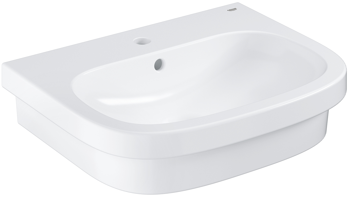 Grohe 39 337 00H Euro Ceramic Раковина полувстраиваемая 600х480 мм, с 1 отв. под смес. и перелив