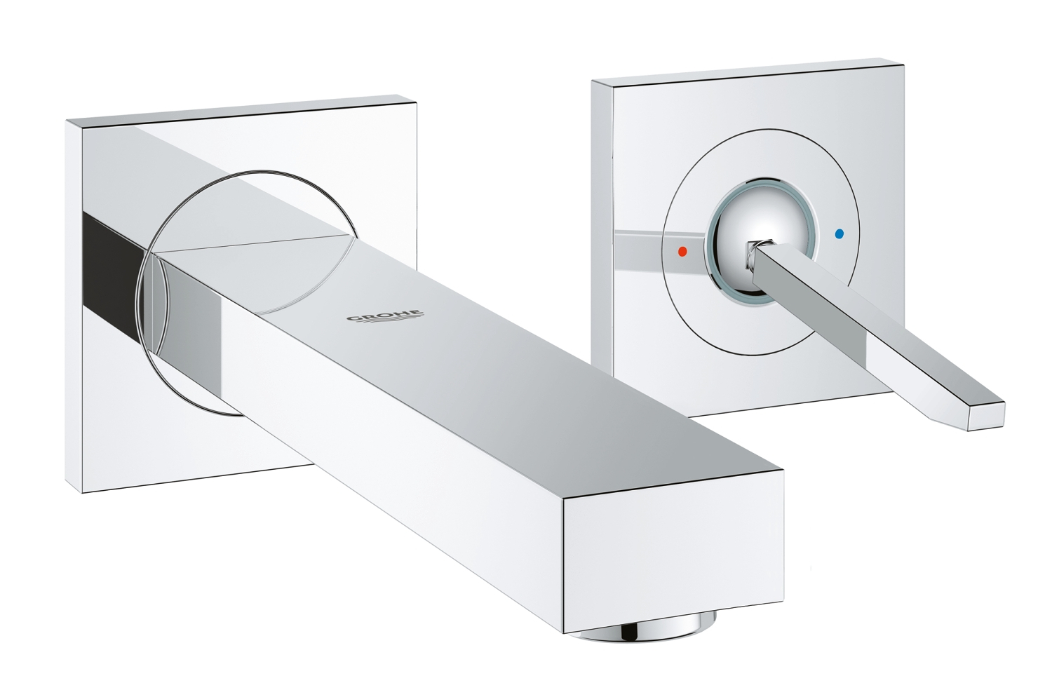 Grohe 19 997 000 Eurocube Joy Смеситель для раковины 170 мм, настен., (внеш. монт. часть),EcoJoy