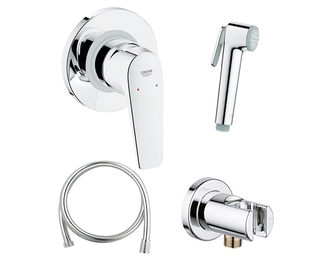 Grohe 124900 BauFlow Готовый комплект гигиенического душа