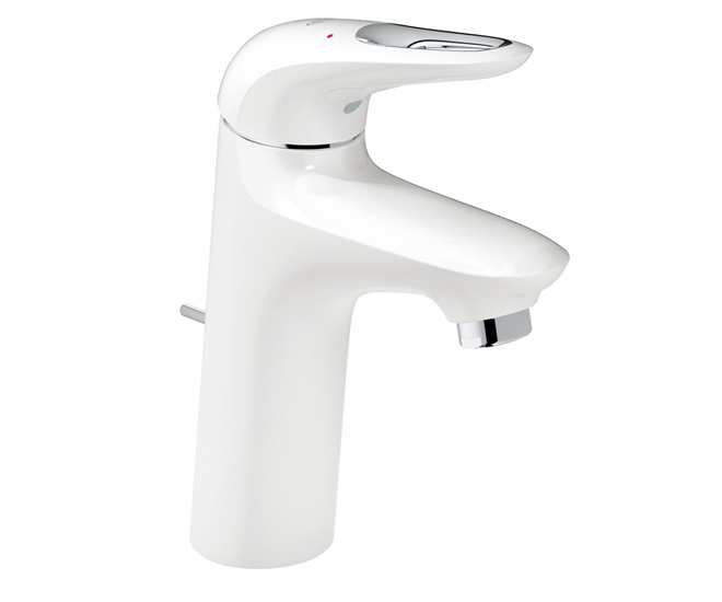 Grohe 23 374 LS3 Eurostyle Смеситель для раковины 82 мм, со сливным гарнитуром, картр ES, EcoJoy
