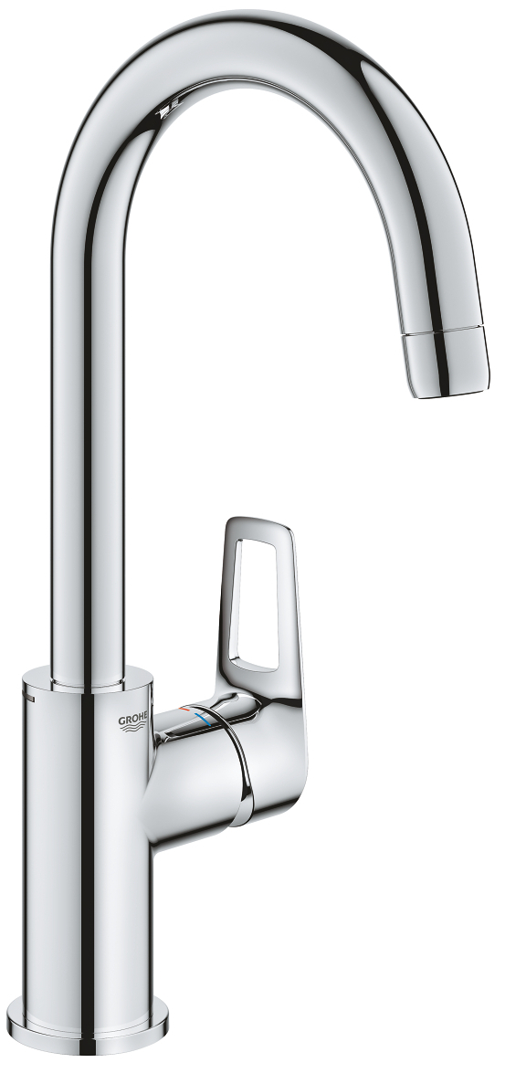 Grohe 23 891 001 BauLoop Смеситель для раковины 208 мм, PushOpen, ∩ излив