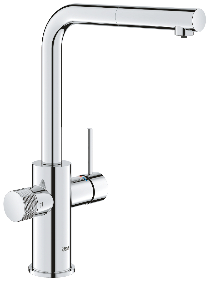 Grohe 30 601 000 Blue Pure Minta Смеситель для кухни 331 мм, под питьевую воду, выдвижной Г излив