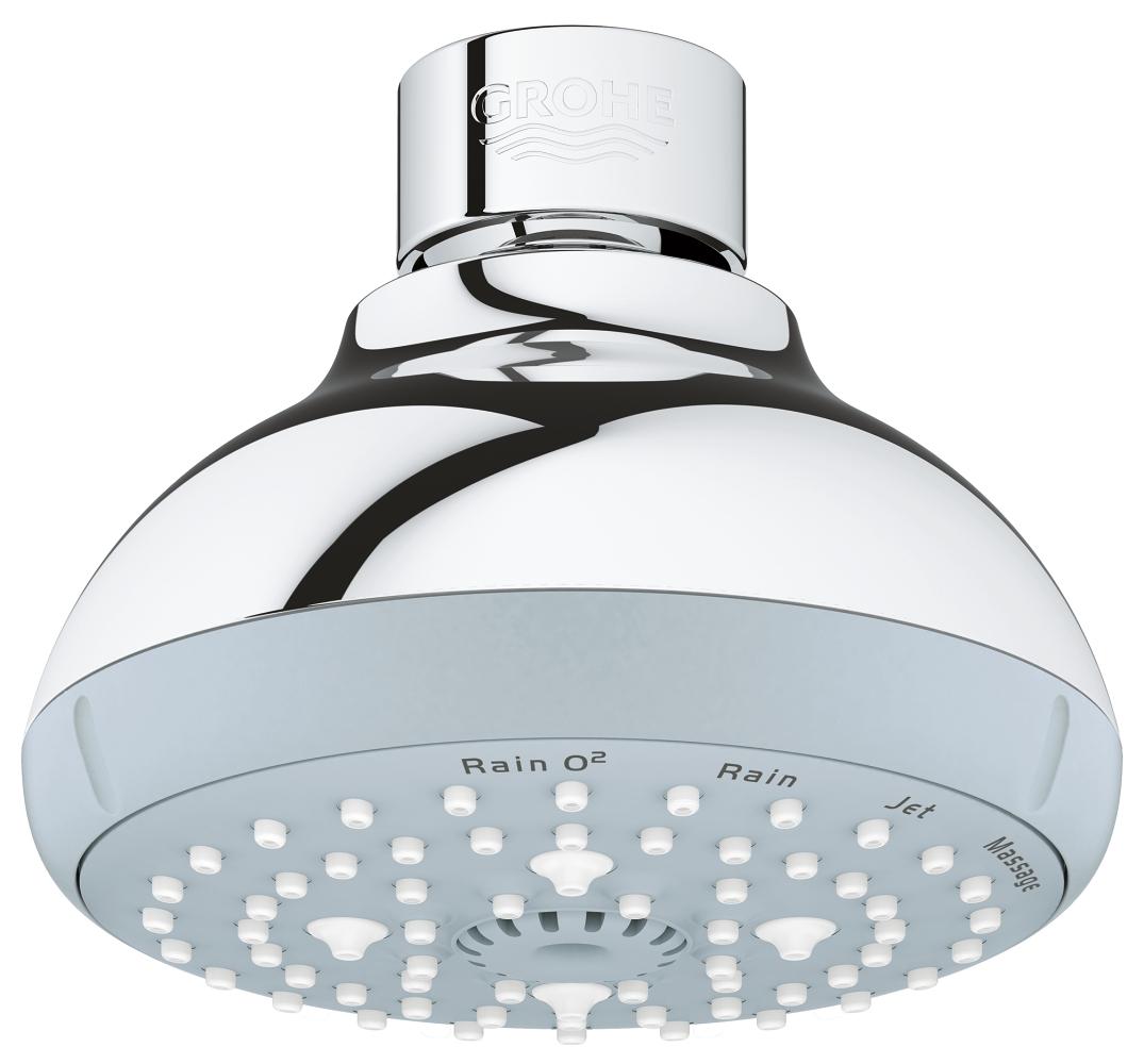 *СНЯТ*Grohe 27 606 000 New Tempesta Верхний душ Ø100 мм, 4 режима (Rain, RainO2, Massage, Jet)