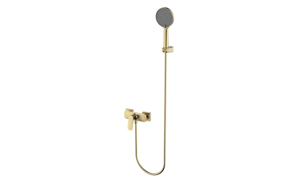 AQM6713BG Imola Смеситель для душа, с душевым набором, Ø120 мм, 3 режима, Brushed gold