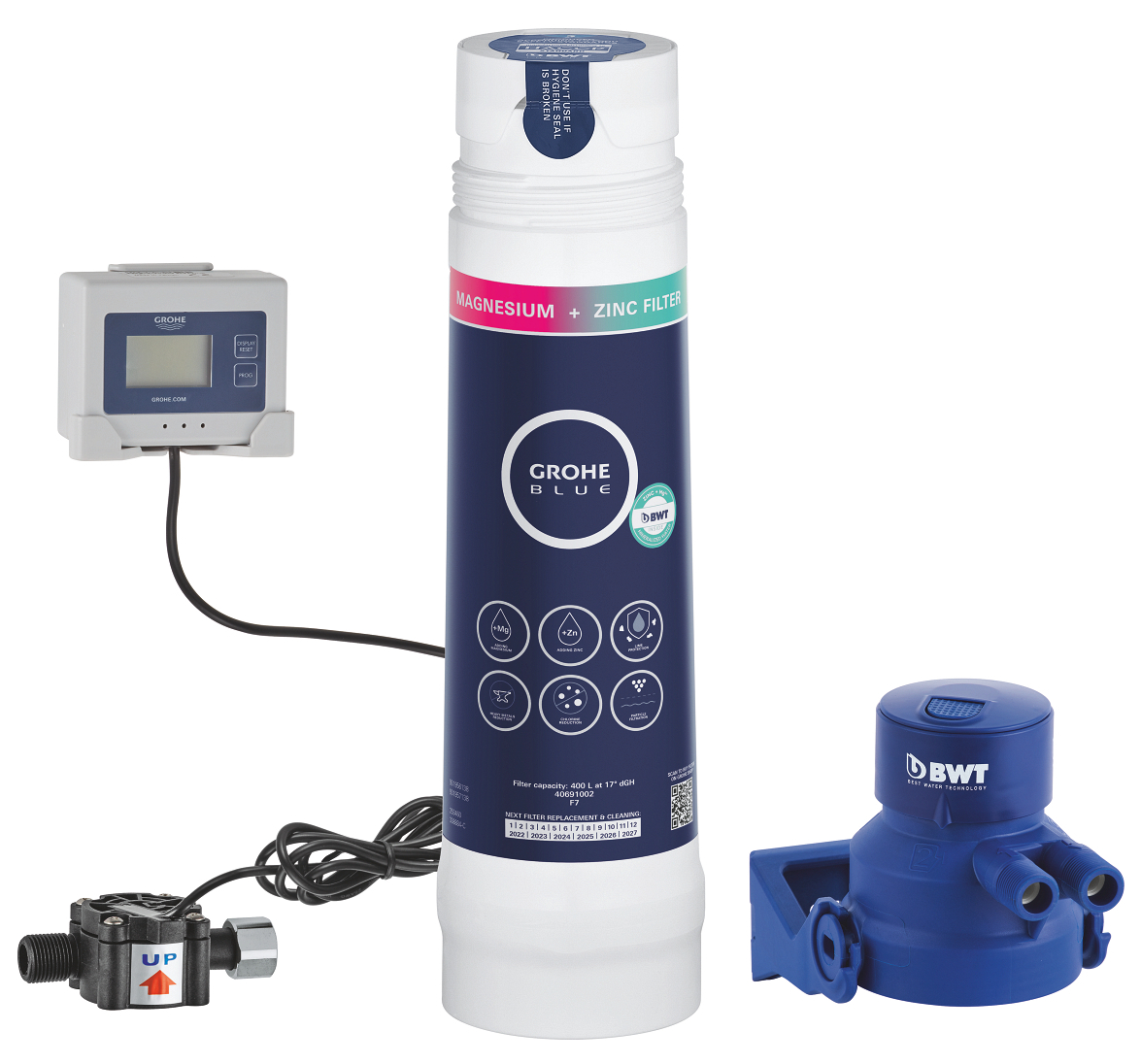 Grohe 40 875 000 Blue Фильтр Mg+Zn (40691002), 400 л, головка, счетчик