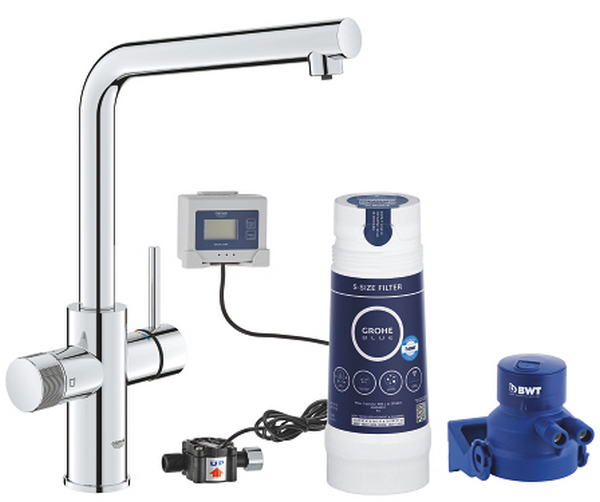 Grohe 30 560 000 Blue Pure Смеситель для кухни 330 мм, под питьевую воду, Г излив + фильтр
