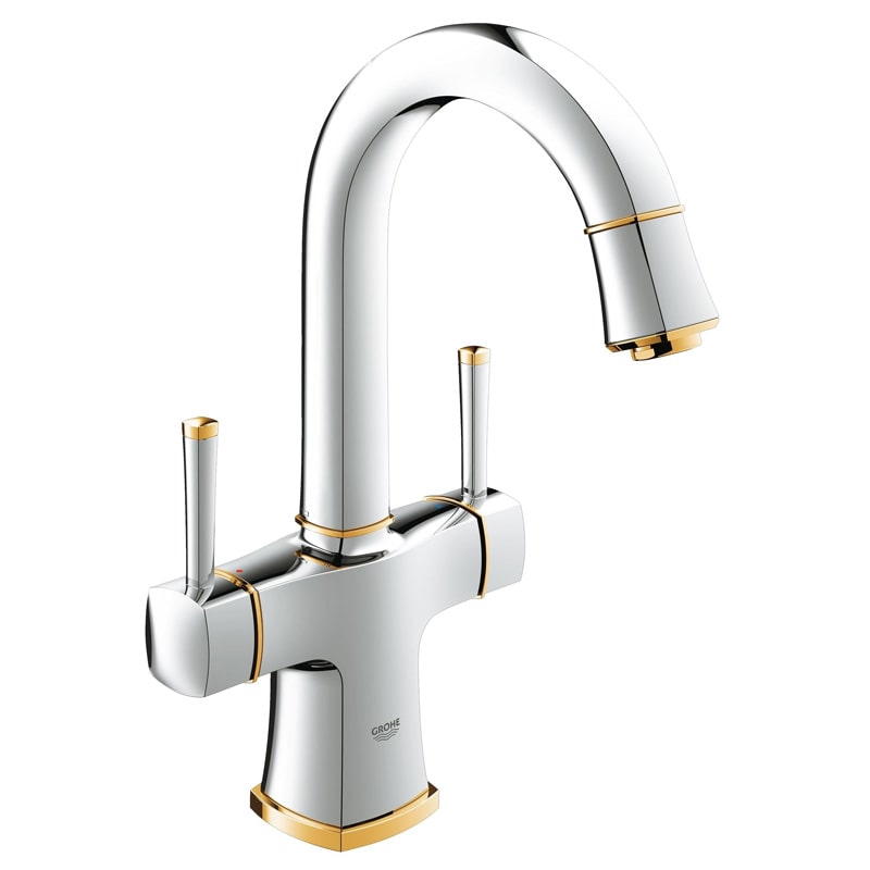 Grohe 21 107 IG0 Grandera Смеситель для раковины 199 мм, со сливным гарнитуром, EcoJoy