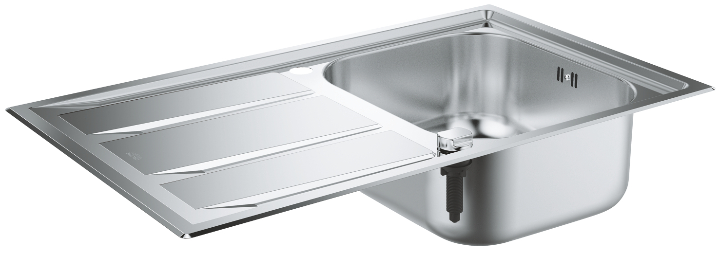 СНЯТ Grohe 31 568 SD0 K400+ Мойка врезная 873х513 мм, оборачиваемая, с корзинчатым вентилем