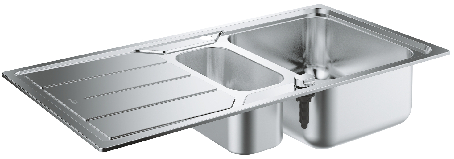 СНЯТ Grohe 31 572 SD0 K500 Мойка врезная 970х500 мм, оборачиваемая, с корзинчатым вентилем