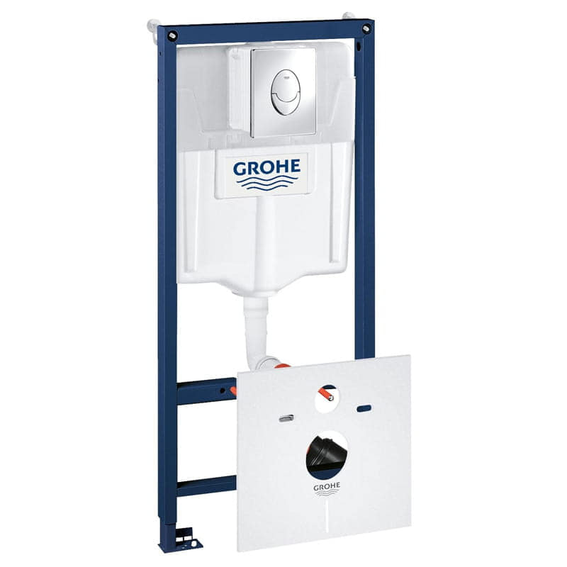 Grohe 38 750 001 Rapid SL 4 в 1, для подвесного унитаза, Набор (рама+панель+уголки+шум) 0 хром
