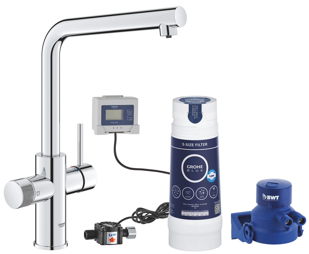 Grohe 30 589 000 Blue Pure Minta Смеситель для кухни 330 мм, под питьевую воду, Г излив + фильтр