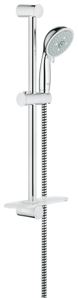 *СНЯТ*Grohe 27 609 000 New Tempesta Rustic Душевой гарнитур L=600 мм, Ø100 мм, 4 режима, с полоч