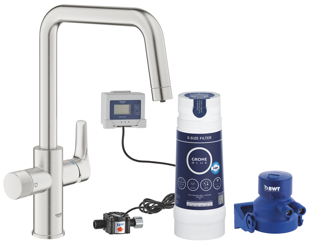 Grohe 30 559 DC0 Blue Pure Смеситель для кухни 237 мм, под питьевую воду, П излив + фильтр