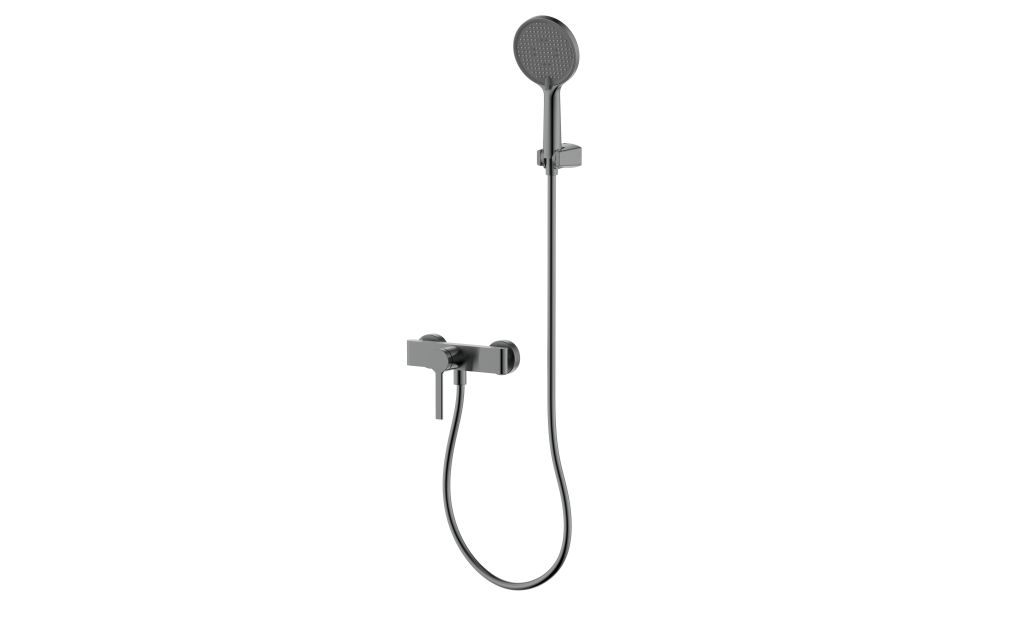 AQM6413GM Asti Смеситель для душа, с душевым набором, Ø120 мм, 3 режима, Серый матовый