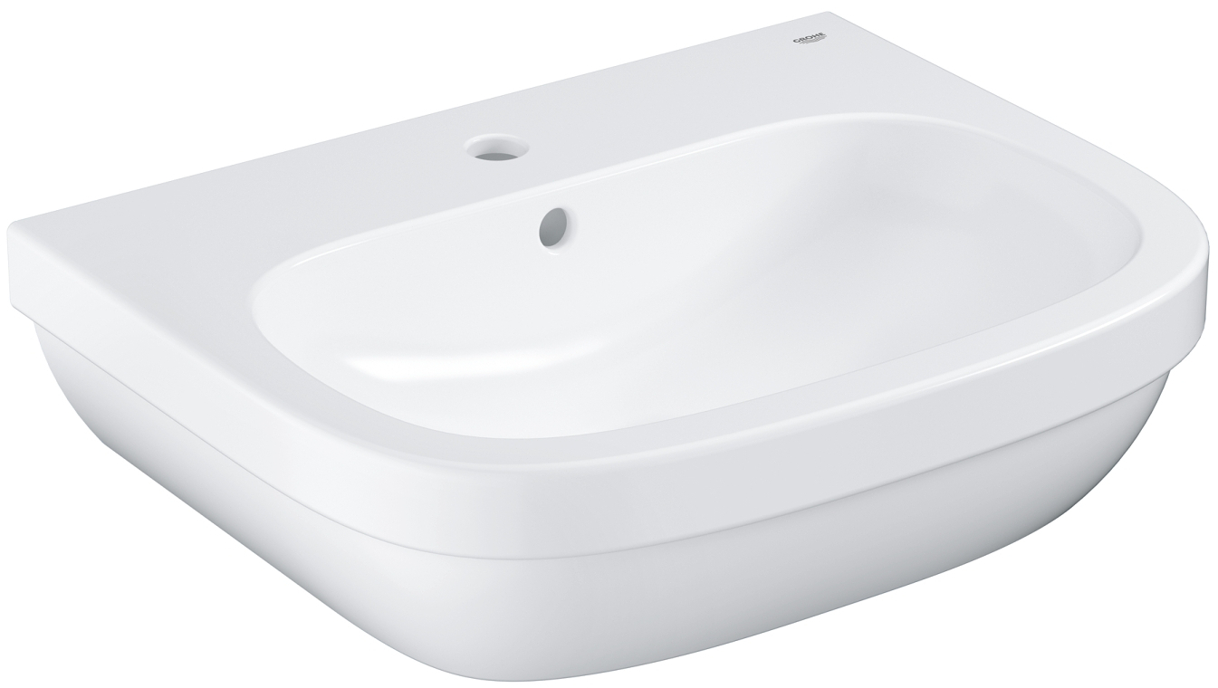 Grohe 39 335 00H Euro Ceramic Раковина 600х480 мм, с 1 отв. под смеситель и переливом, PureGuard