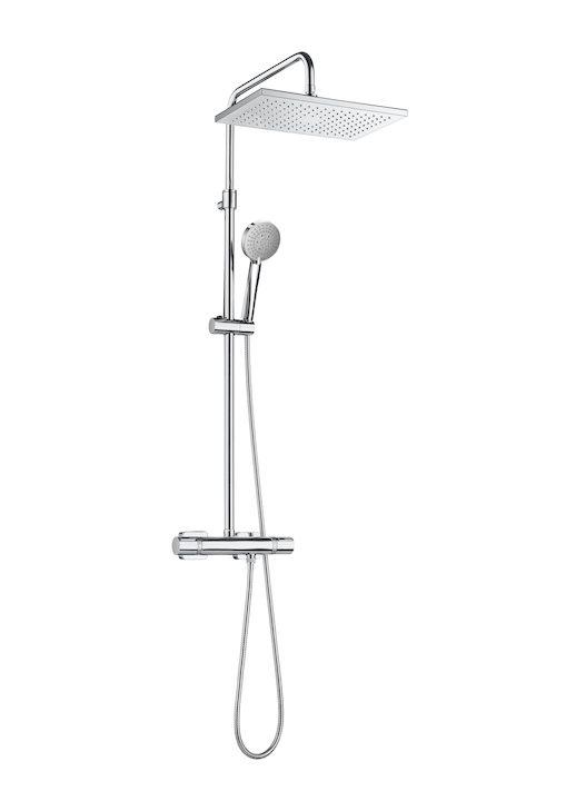 Roca 7.5A20.8.0C0.0 EVEN-T Square Душ.стойка с термостатом