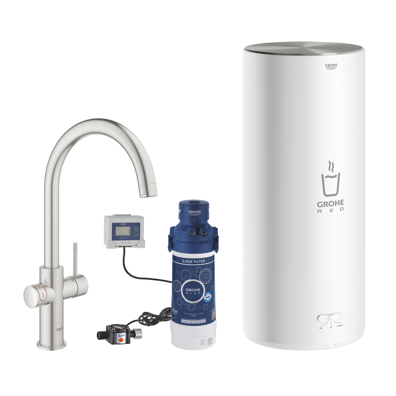 Grohe 30 079 DC1 GROHE Red Duo Смеситель и бойлер L + фильтр S -Size