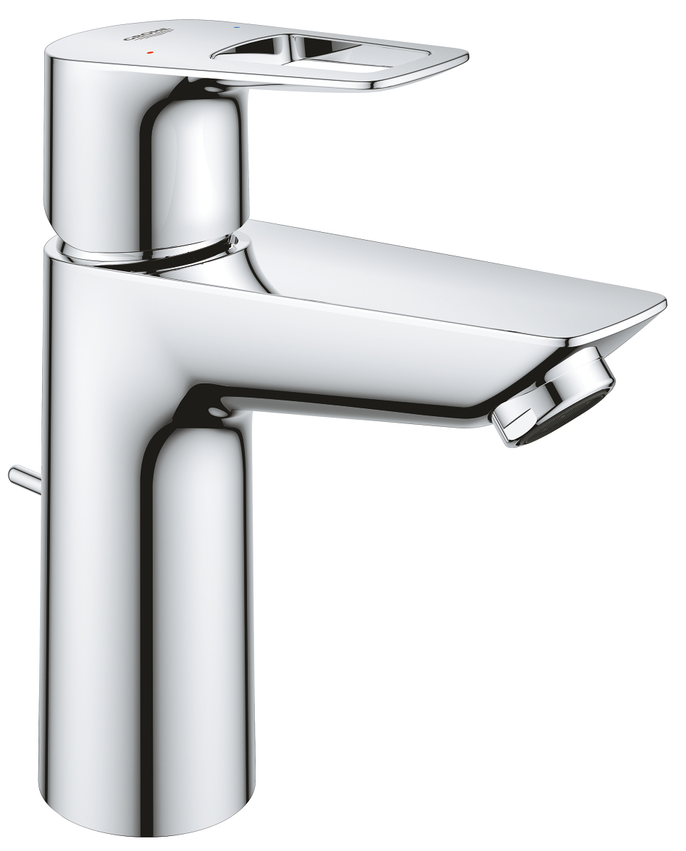 Grohe 23 885 001 BauLoop Смеситель для раковины 105 мм, со сливным гарнитуром, LowFlow 3,5 л/мин