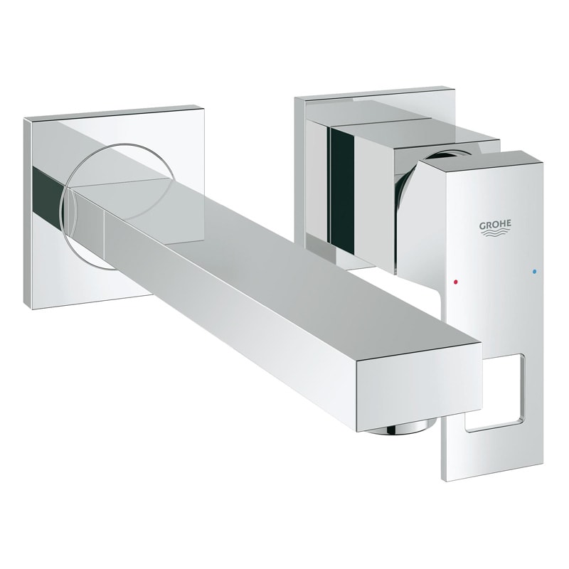 Grohe 23 447 000 Eurocube Смеситель для раковины 231 мм, настен., на 2 отв. (внеш. монт. часть)