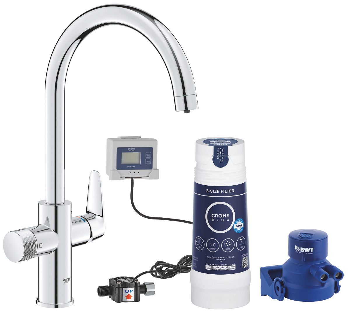 Grohe 30 555 000 Blue Pure Смеситель для кухни 282 мм, под питьевую воду, ∩ излив + фильтр