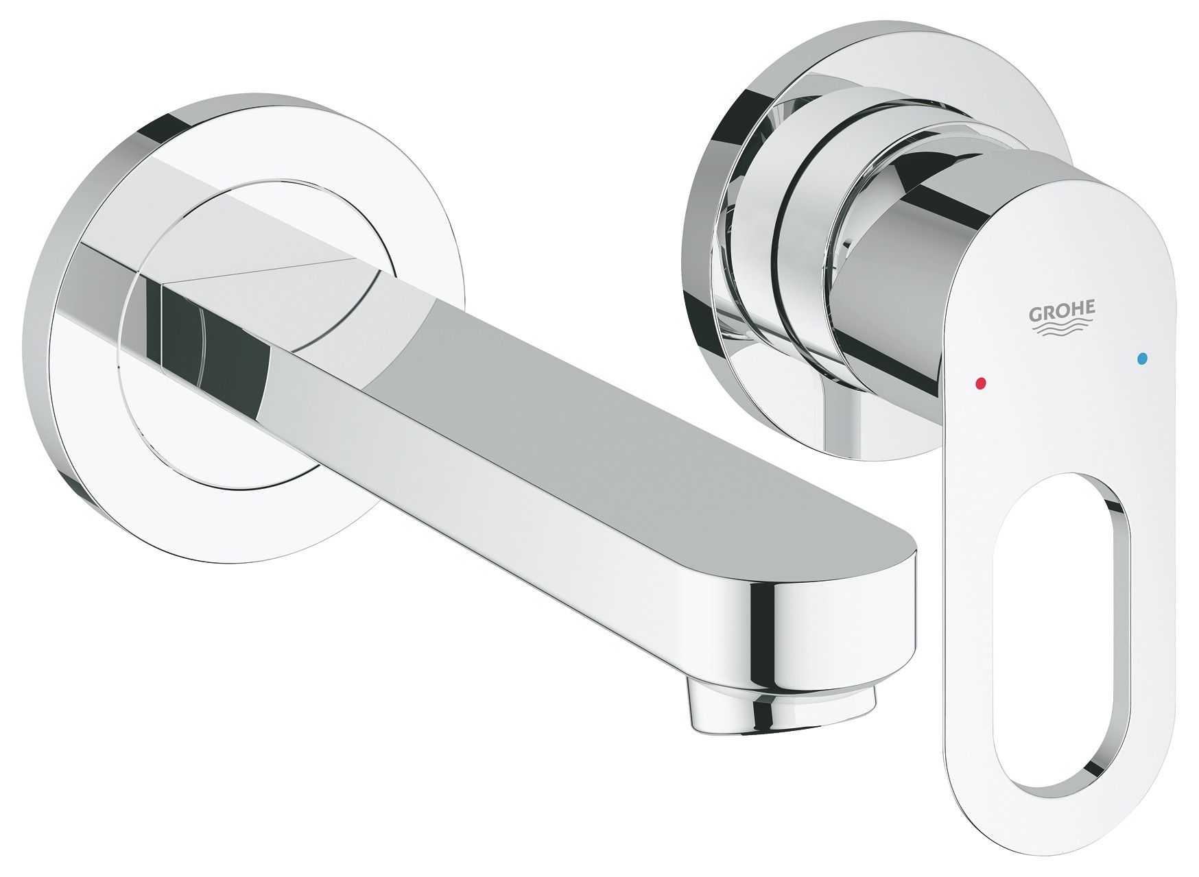 Grohe 20 289 000 BauLoop Смеситель для раковины 171 мм, на 2 отв., настен., Комплект