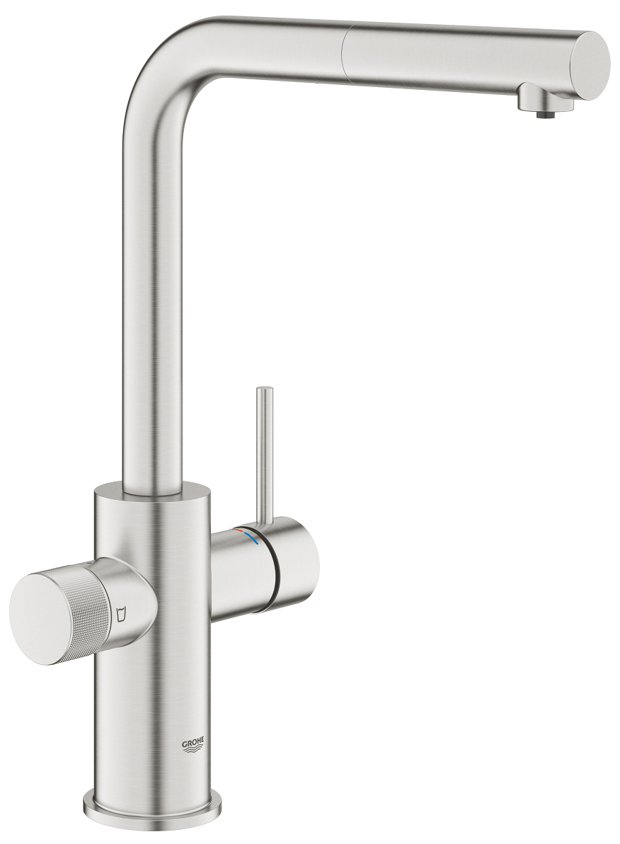 Grohe 30 601 DC0 Blue Pure Minta Смеситель для кухни 331 мм, под питьевую воду, выдвижной Г излив