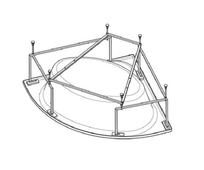 ROCA 724F184000 Монтажный комплект к акриловой ванне Bali 150x150