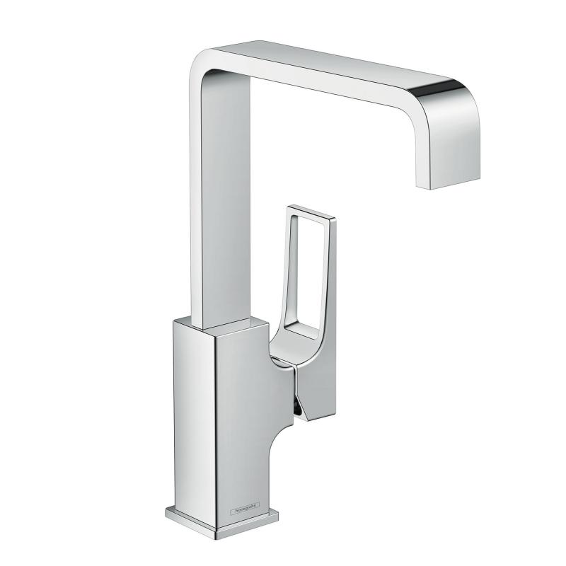 HG 74 511 000 Metropol Смеситель для раковины 226 мм, Push-Open, ∩-излив