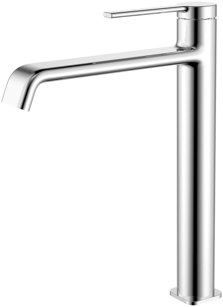 AQM6414CR Asti Смеситель для свободностоящей раковины 231 мм, гладкий, подводка ½", Хром