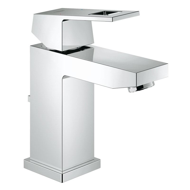 Grohe 23 127 00E Eurocube Смеситель для раковины 93 мм, со сливным гарнитуром, EcoJoy