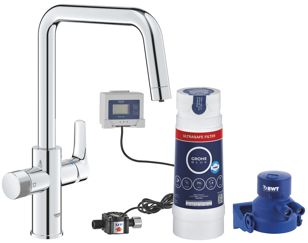 Grohe 30 594 000 Blue Pure Start Смеситель для кухни 237 мм, под питьеаую воду, П излив + фильтр
