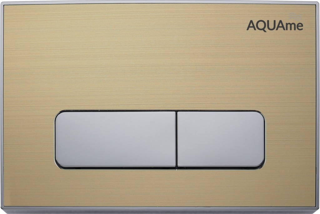 AQM4105G Панель смыва металл AQUAme, золотой