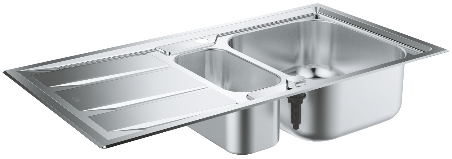 СНЯТ Grohe 31 569 SD0 K400+ Мойка врезная 983х513 мм, оборачиваемая, с корзинчатым вентилем