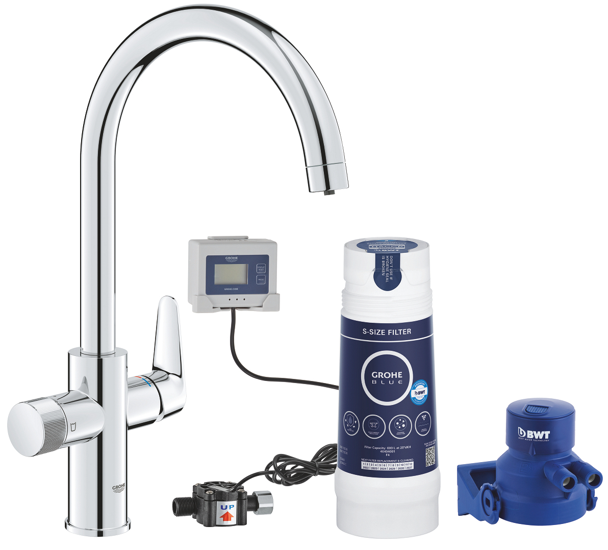Grohe 30 581 000 Blue Pure Смеситель для кухни 282 мм, под питьевую воду, ∩ излив + фильтр