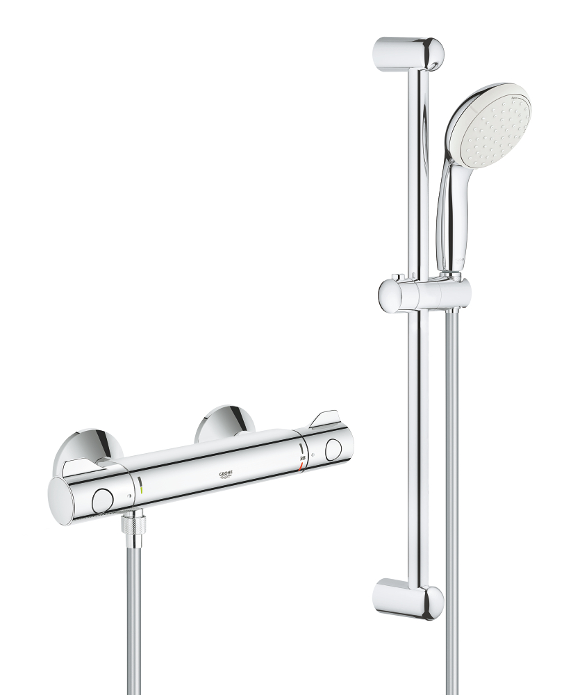 Grohe 34 565 001 Grohtherm 800 Термостат для душа с душевым гарнитуром L=600 мм, Ø100 мм, 2 реж.